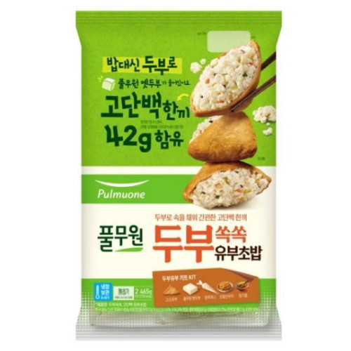 풀무원 두부쏙쏙 고단백 유부초밥 465g (2개)