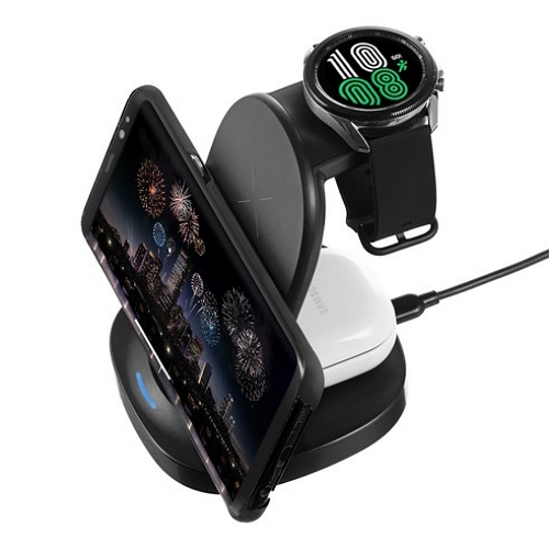 쿠팡 홈플래닛 23W 3in1 무선충전 거치대 K7S+25W 충전기 ZX-2U63T (갤럭시워치용)_이미지