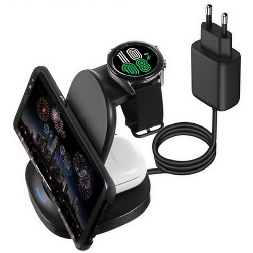 쿠팡 홈플래닛 23W 3in1 무선충전 거치대 K7S+25W 충전기 ZX-2U63T (갤럭시워치용)_이미지
