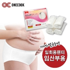 [불명] 원쿡 일회용 멸균팬티 임산부용 1세트 6PCS 순면100 출산준비물 산후조리