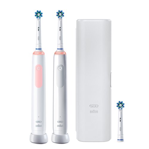 브라운 오랄비 PRO2500 (화이트+핑크(더블팩))_이미지