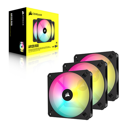 CORSAIR iCUE AR120 Digital RGB (3팩, 블랙)_이미지