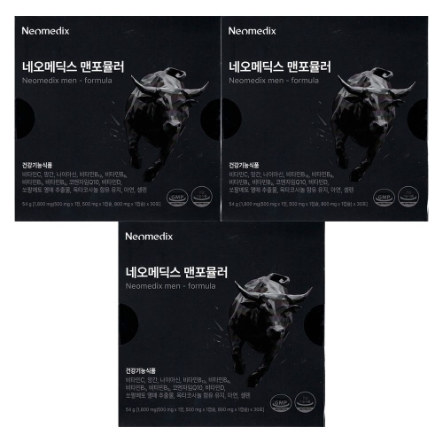 비엘헬스케어 네오메딕스 맨포뮬러 1800mg 30포 (3개)