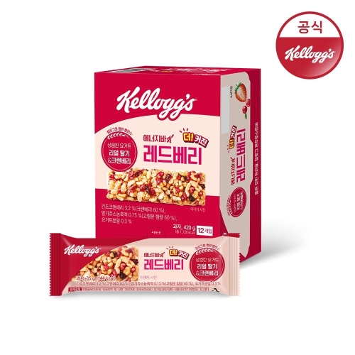 켈로그 에너지바K 레드베리 35g (12개)