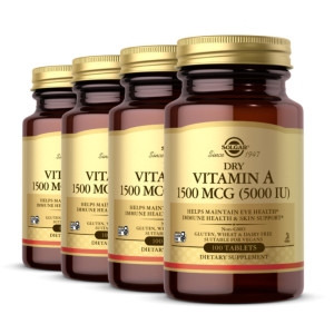 솔가 건조 비타민A 1500mcg (5000 IU) 100캡슐 (4개)