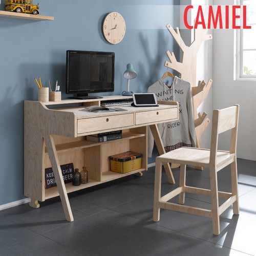 까미엘 지나 자작원목책상세트