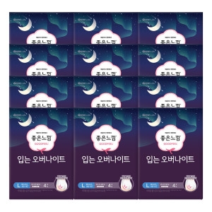 유한킴벌리 좋은느낌 입는 오버나이트 대형 4개 (12팩(48개))