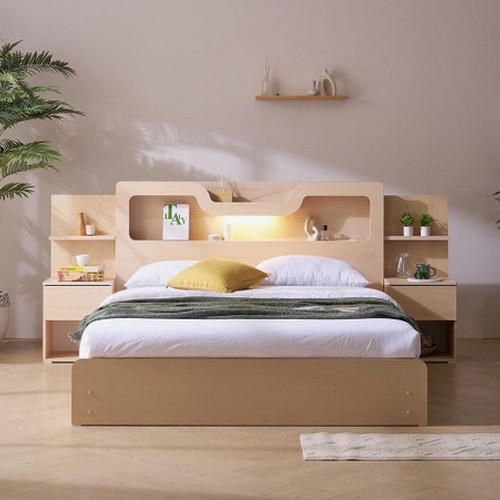 BIF보루네오 프라임 토브 LED 3서랍 수납 침대 K (소프트30T독립)_이미지