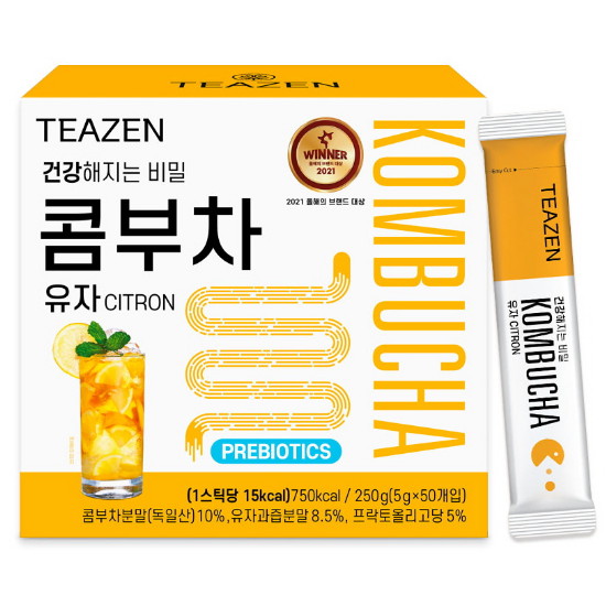 티젠 콤부차 유자 50T (1개)_이미지