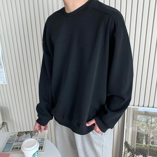 피그먼트 남자 도프 절개 맨투맨 1000739_이미지