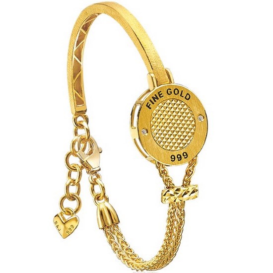 수앤진골드 파인 골드 체인 팔찌 18.75g_이미지