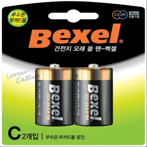 벡셀 망간 건전지 C형 2개입 1개_이미지