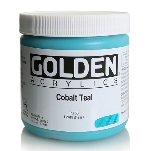 골든 H.B 아크릴릭 물감 473ML S7 Cobalt Teal