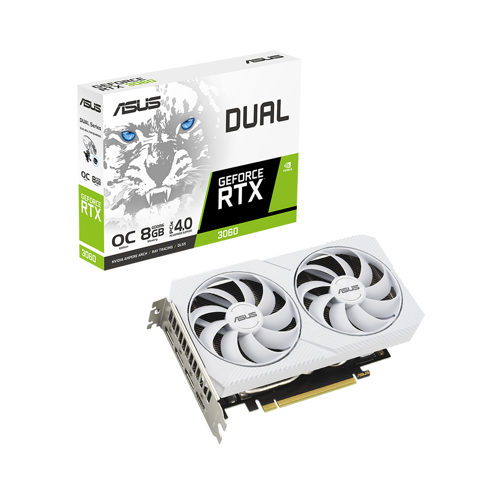 ASUS DUAL 지포스 RTX 3060 O8G OC D6 8GB White