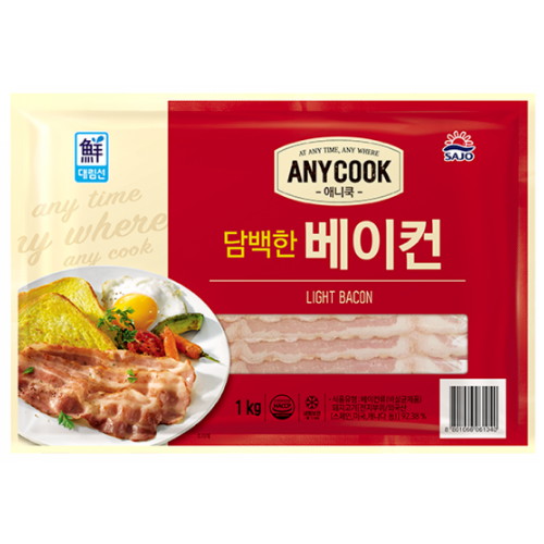 사조대림 대림선 애니쿡 담백한 베이컨 1kg (2개)_이미지