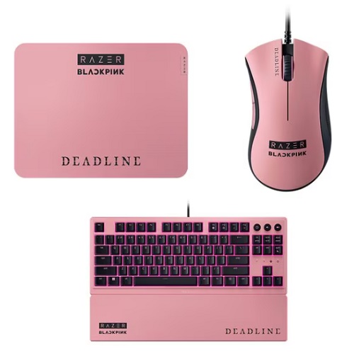 Razer Ornata V3 TKL + DeathAdder Essential + Gigantus V2 Blackpink edition_이미지