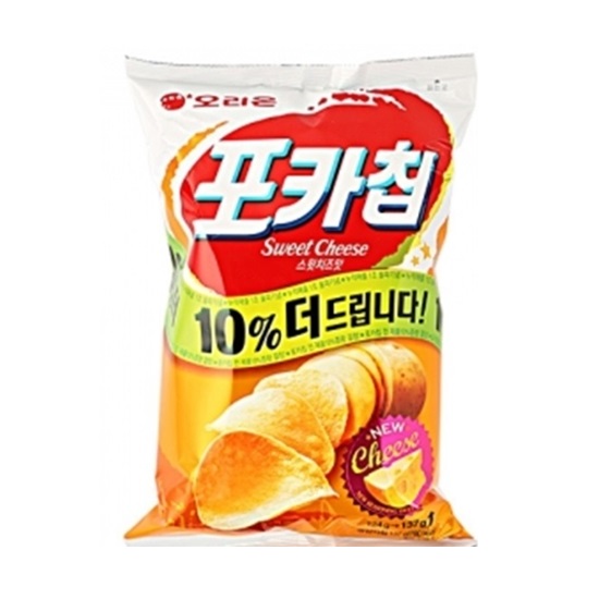 오리온 포카칩 스윗치즈맛 124g이미지입니다. 누르면 해당 게시물로 새창이동합니다.