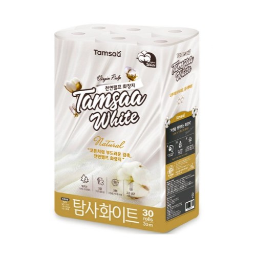 탐사 화이트 30m (30롤) (2팩)_이미지