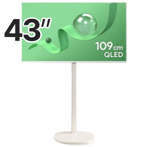 더함 리얼 화이트 스마트 43 QLED 120HZ 돌비 AI 구글5.0 이동형 패키지이미지입니다. 누르면 해당 게시물로 새창이동합니다.