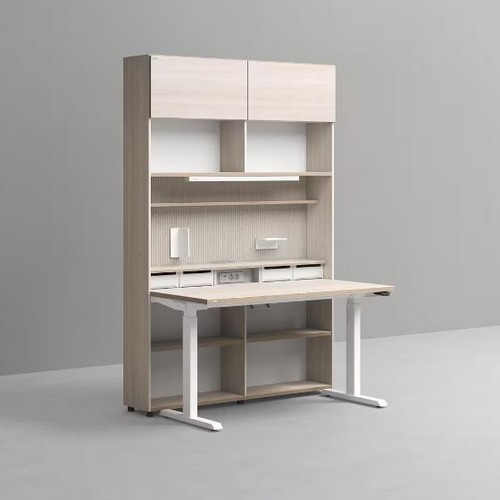 6단 모션 멀티 책상세트+조명+도어