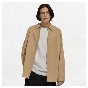 폴햄 팔랩 스퀘어 립조직 오버핏 셔츠PL21F8SH001BEIGE 188546_이미지