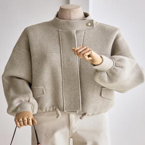 에이블에이치 커스텀에이블 반하이넥 속단추 니트 자켓_T2510JK043C