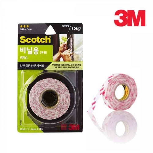 다용도 필름타입 투명 양면 테이프 12mm x 8m
