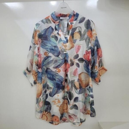 셀러허브 더스토아 DP01 진주 나염 블라우스 T25tdx247l063