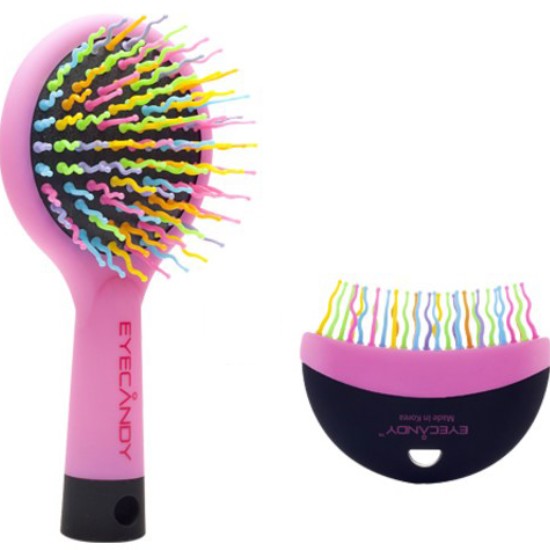 레인보우 볼륨 S 미디움+반달 브러쉬 2종 세트