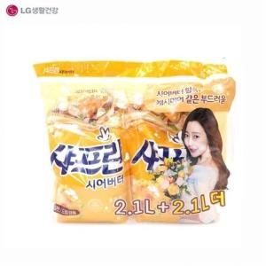 LG생활건강 샤프란 코튼 베이비파우더 리필 2.1L (2개)