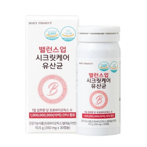 엠에스바이오텍 바디프로젝트 밸런스업 시크릿케어 질 유산균 30캡슐 (12개)_이미지