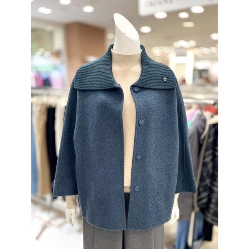 트리아나 소고 세이브존01 니트 카라 울 하프 코트 TH4HA021