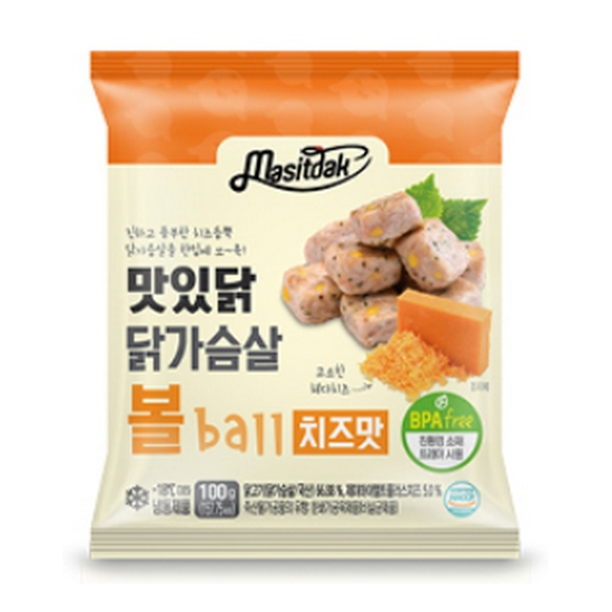 국일에프앤비 맛있닭 닭가슴살볼 치즈맛 100g (30개)