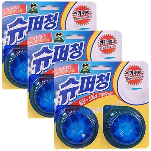 산도깨비 슈퍼청 변기세정제 40g 2개입 (3개)_이미지