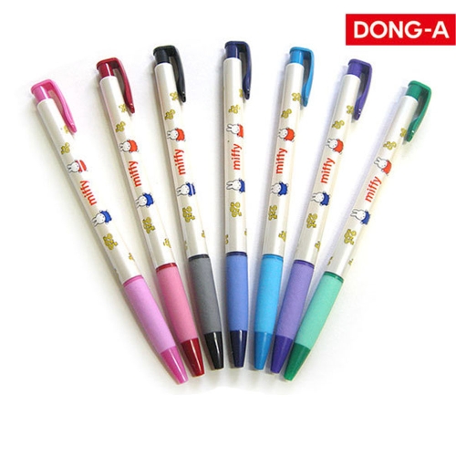 동아 미피 고무그립 유성볼펜 0.38mm 낱자루_이미지