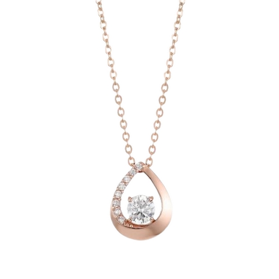 로이드 14K L-DIAMOND 샤인드롭 시스루 목걸이 LND22008D_이미지