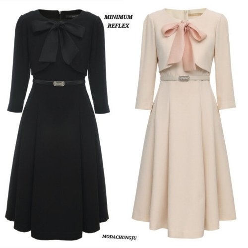 미니멈 MD 리본 플레어 원피스 MD MMYCAWO7030_이미지