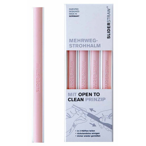 [불명] 슬라이드스트로우 리유저블 빨대 숏 (4개)_이미지