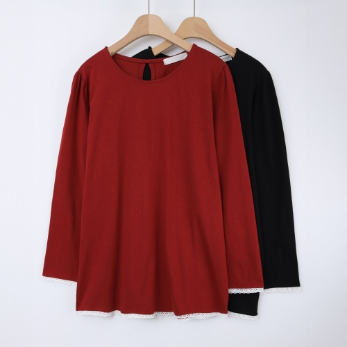 빅사이즈레이스티 S551L408 인트레이스루즈긴팔티 WB