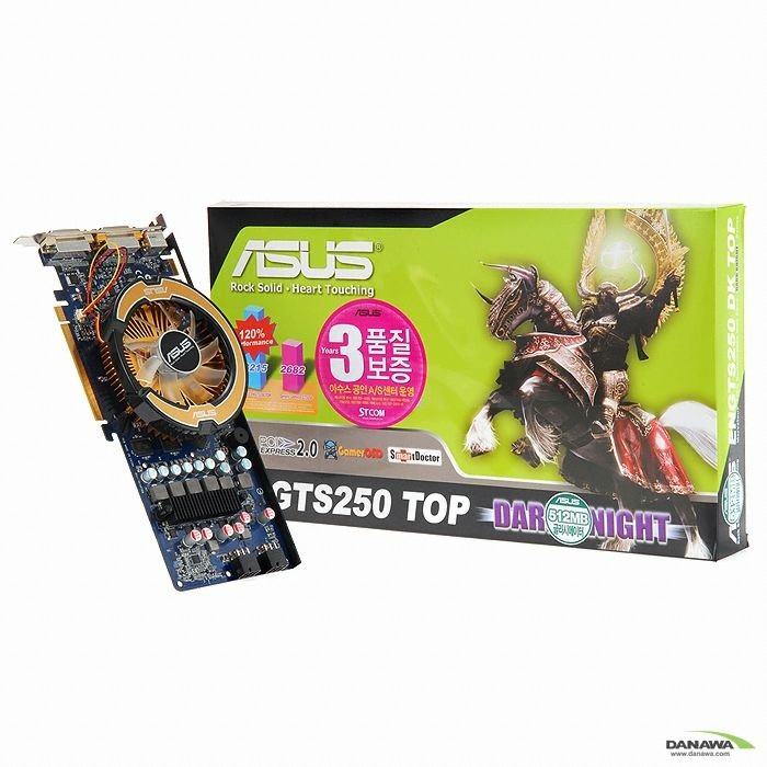 ASUS 지포스 GTS250 ENGTS250 TOP 512MB 글라시에이터