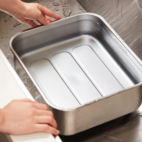 세호물산 밧드야 스테인리스 사각 설거지통 9L