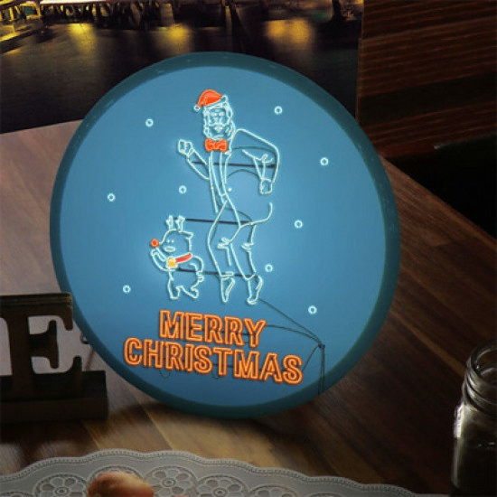 꾸밈 LED 네온메리크리스마스 액자 무드등 45cm