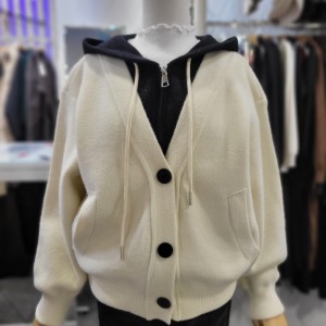 패스트퓨처브랜즈 밸리걸 후드넥 레이어드 니트 가디건 127530