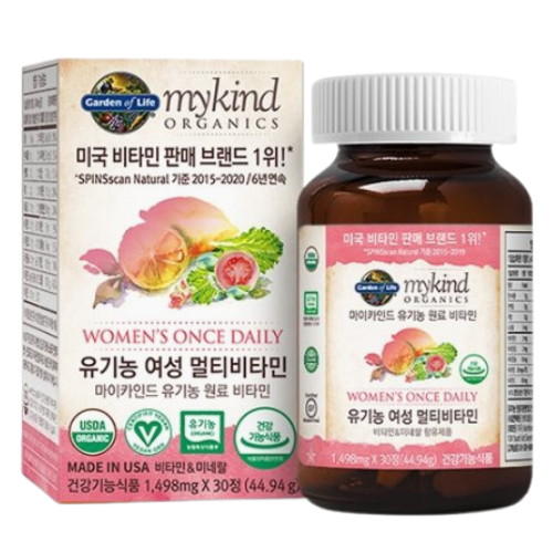 가든오브라이프 마이카인드 유기농 여성 멀티비타민 30정 (1개)