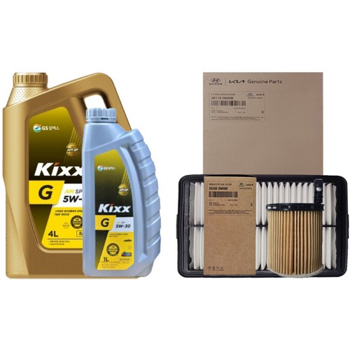 GS칼텍스 킥스 G SP 5W30 5L + 순정필터 기아 더뉴 셀토스 1.6 가솔린 터보
