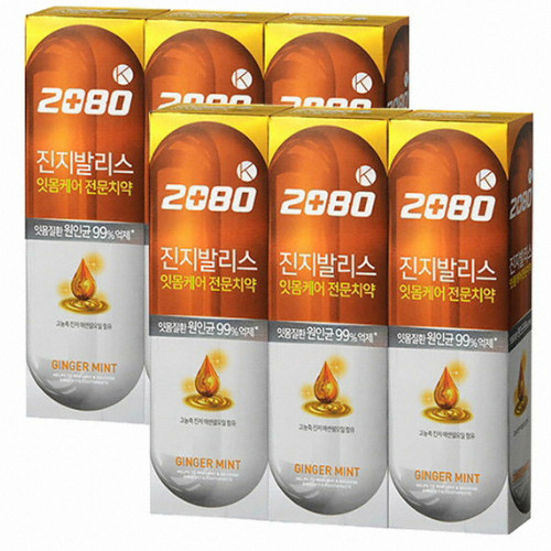 2080 진지발리스 진저민트 치약 120g (6개)_이미지