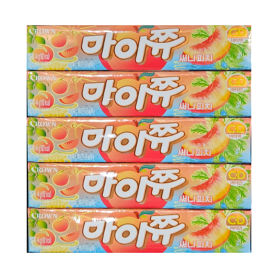 크라운제과 마이쮸 써니피치 44g (5개)_이미지