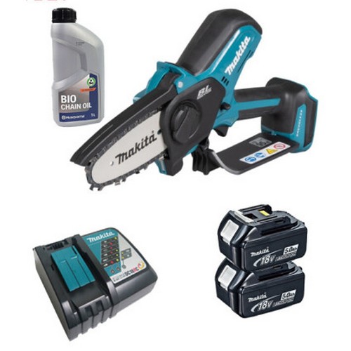 마끼다 DUC101 + 체인오일 (5.0Ah, 배터리 2개)_이미지