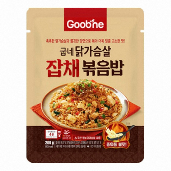 지앤건강생활 굽네 닭가슴살 잡채볶음밥 200g (3개)