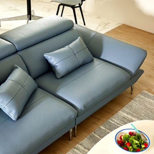 자코모 메이트 멀티 기능성 슈렁큰 천연가죽 소파 4인용 (스툴포함)_이미지